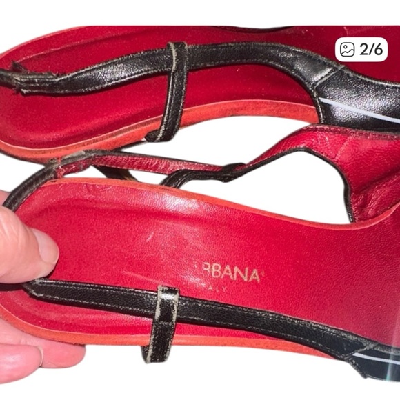 Dolce and Gabbana vintage  Elegant Black and Red Women's Slingback Heels 9 - Picture 2 of 6
